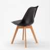 Ronde salontafel wit 70x70 cm en 2 gekleurde stoelen Nordica Long Island 