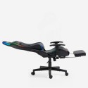 The Horde Comfort gaming stoel met ergonomisch design, voetsteun en RGB LED Keuze