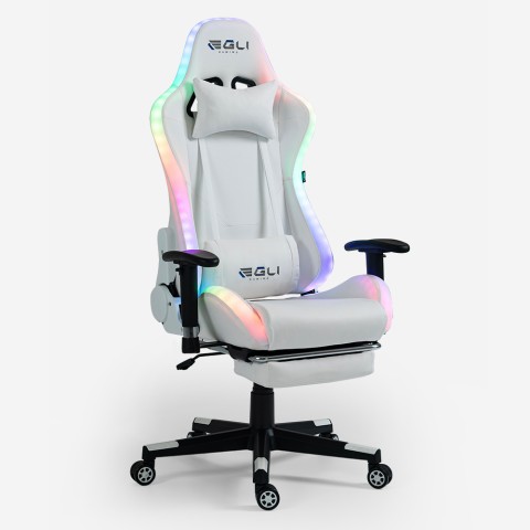 Gaming stoel kantoor voetensteun LED RGB ergonomisch Pixy Comfort Aanbieding