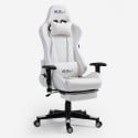 Ergonomische gaming- of kantoorstoel Pixy Comfort met voetenbankje en LED Korting