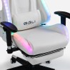 Ergonomische gaming- of kantoorstoel Pixy Comfort met voetenbankje en LED Afmetingen