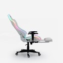 Ergonomische gaming- of kantoorstoel Pixy Comfort met voetenbankje en LED Voorraad
