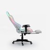 Ergonomische gaming- of kantoorstoel Pixy Comfort met voetenbankje en LED Voorraad