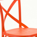 Ronde salontafel wit 70x70 cm met stalen onderstel en 2 gekleurde stoelen Vintage Long Island 