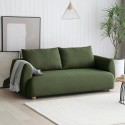 Canapé 3 places en tissu style design nordique moderne 196 cm vert Geert Vente