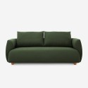 Canapé 3 places en tissu style design nordique moderne 196 cm vert Geert Choix