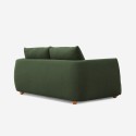 Canapé 3 places en tissu style design nordique moderne 196 cm vert Geert Dimensions