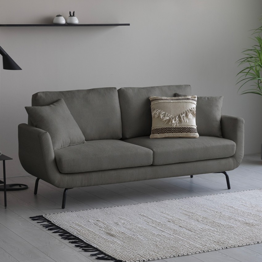 Moderne Scandinavische 3-zits bank in grijze stof Folkerd Aanbieding Moderne Scandinavische 3-zits bank in grijze stof Folkerd Aanbieding