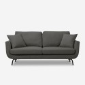 Moderne Scandinavische 3-zits bank in grijze stof Folkerd Aanbod