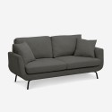 Moderne Scandinavische 3-zits bank in grijze stof Folkerd Korting