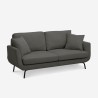 Moderne Scandinavische 3-zits bank in grijze stof Folkerd Korting