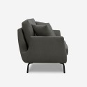 Moderne Scandinavische 3-zits bank in grijze stof Folkerd Kortingen