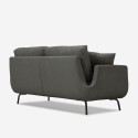 Moderne Scandinavische 3-zits bank in grijze stof Folkerd Catalogus