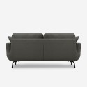 Moderne Scandinavische 3-zits bank in grijze stof Folkerd Voorraad