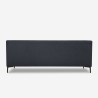 Comfortabele 3-zitsbank 200 cm met metalen poten en zwarte stof Egbert Catalogus