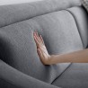 Comfortabele 3-zitsbank 200 cm met metalen poten en zwarte stof Egbert Model