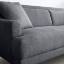 Comfortabele 3-zitsbank 200 cm met metalen poten en zwarte stof Egbert Prijs
