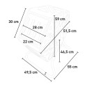 Composteur domestique de jardin rotatif de 65L en plastique Soyle Dimensions