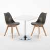 Table Carrée Blanche 70x70cm et 2 Chaises Colorées Set Intérieur Bar Café Nordica Cocktail 