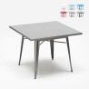 table industrielle 80x80 de bar et restaurant en acier de style dynamite Réductions