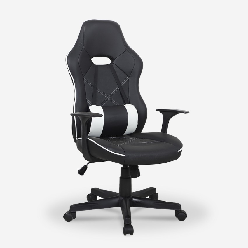 Ergonomische gaming kantoorstoel met lendenkussen Estoril Aanbieding