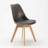 Vierkante salontafel wit 70x70 cm en 2 gekleurde stoelen Nordica Cocktail 