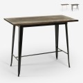 Table haute de cuisine et bar style industriel pour tabourets 120x60x106 Catal Promotion