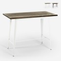 Table haute de cuisine et bar style industriel pour tabourets 120x60x106 Catal Offre