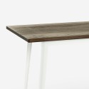 Table haute de cuisine et bar style industriel pour tabourets 120x60x106 Catal Choix