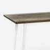 Table haute de cuisine et bar style industriel pour tabourets 120x60x106 Catal Choix