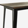 Table de cuisine salle à manger style industriel 120x60 bois métal Catal. Modèle