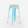 tabouret haut en métal pour cuisine-bar plateau en bois steel up wood Caractéristiques