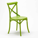 Ronde salontafel zwart 70x70 cm en 2 gekleurde stoelen Vintage Cosmopolitan 