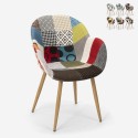Chaise patchwork de cuisine salon design nordique patchwork Finch Réductions