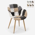 Scandinavische patchwork design fauteuil Finch Voorraad