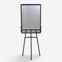 Magnetisch whiteboard 90x60c m met statief en flipover Cletus M 