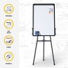 Magnetisch whiteboard 90x60c m met statief en flipover Cletus M Afmetingen