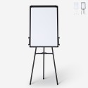 Magnetisch whiteboard 90x60c m met statief en flipover Cletus M Aanbieding