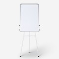 Magnetisch whiteboard 100x70 cm met klem voor papierblokken Cletus L Aanbieding