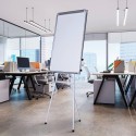 Magnetisch whiteboard 100x70 cm met klem voor papierblokken Cletus L Verkoop