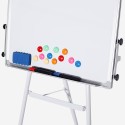 Magnetisch whiteboard 100x70 cm met klem voor papierblokken Cletus L Model