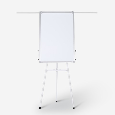 Uittrekbaar magnetisch whiteboard Niels L 90x70cm met flipover. Aanbieding