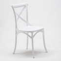 Vierkante salontafel wit 70x70 cm en 2 gekleurde stoelen Vintage Cocktail 