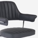 Tabouret de bar cuisine simili cuir accoudoirs réglables piètement chromé Tampa 