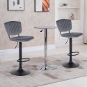 Tabouret de bar de cuisine haut réglable recouvert de tissu velours Toronto Choix