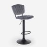 Tabouret de bar de cuisine haut réglable recouvert de tissu velours Toronto 