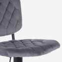 Tabouret de bar de cuisine haut réglable recouvert de tissu velours Toronto 