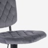 Tabouret de bar de cuisine haut réglable recouvert de tissu velours Toronto 