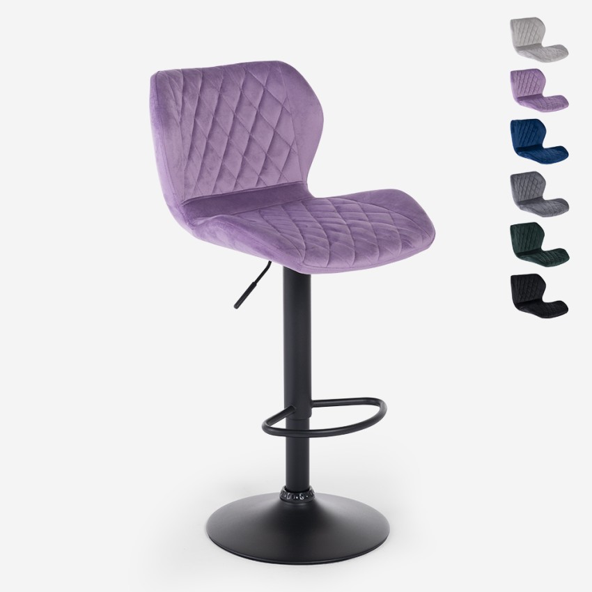 Tabouret de bar de cuisine moderne réglable en tissu velours Jersey Catalogue Tabouret de bar de cuisine moderne réglable en tissu velours Jersey Catalogue