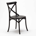 Vierkante salontafel zwart 70x70 cm en 2 gekleurde stoelen Vintage Mojito Kosten